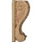 Ekena Millwork 3 1/2"W x 2"D x 4 1/2"H Small Acanthus Block w/ Backplate Wood Corbel, Rubberwood CORW04X02X05ABRW - alternate 3